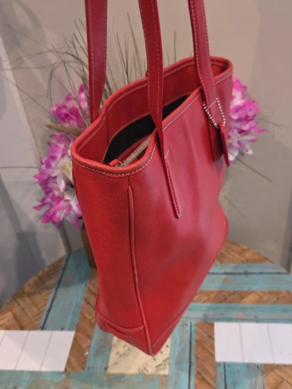 Coach Red Vintage Lunch Tote